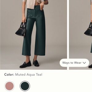 Maeve Dark Teal Cropped Pants